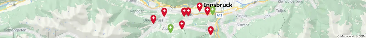 Kartenansicht für Apotheken-Notdienste in der Nähe von Götzens (Innsbruck  (Land), Tirol)